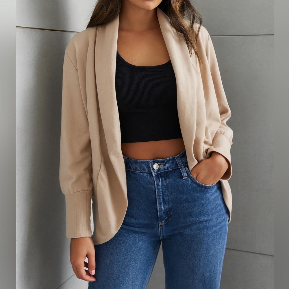 New Directions 100% Cotton Open Drape Cardigan Sweater Sz XL